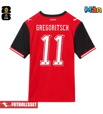 Österrike Michael Gregoritsch #11 Hemmatröja VM 2026 Kortärmad